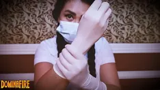 Abspielen Medizinische fetisch lange latexhandschuhe asmr
