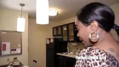 Play Thick and Juicy: Ebony Newcomer Cokaiine Staxxx Fucked Hard by BBC